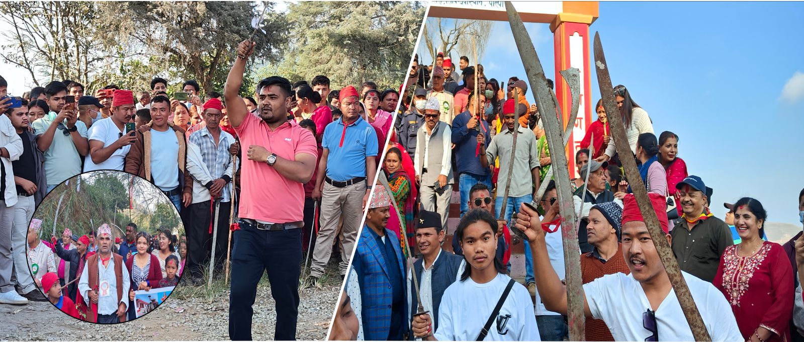 तरवार नचाउँदै सराए नाच्‍दै यस वर्षको विजयादशमी बिदाई