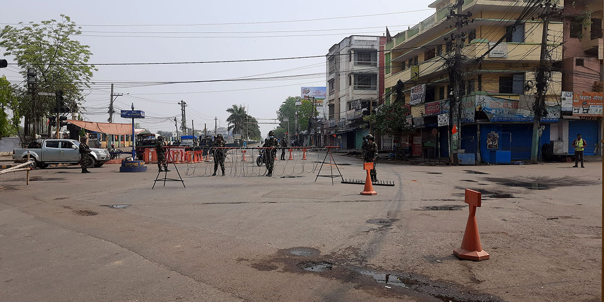 वीरगञ्जमा कर्फ्यु लम्बियो, दिउँसो १ बजेसम्म जारी रहने