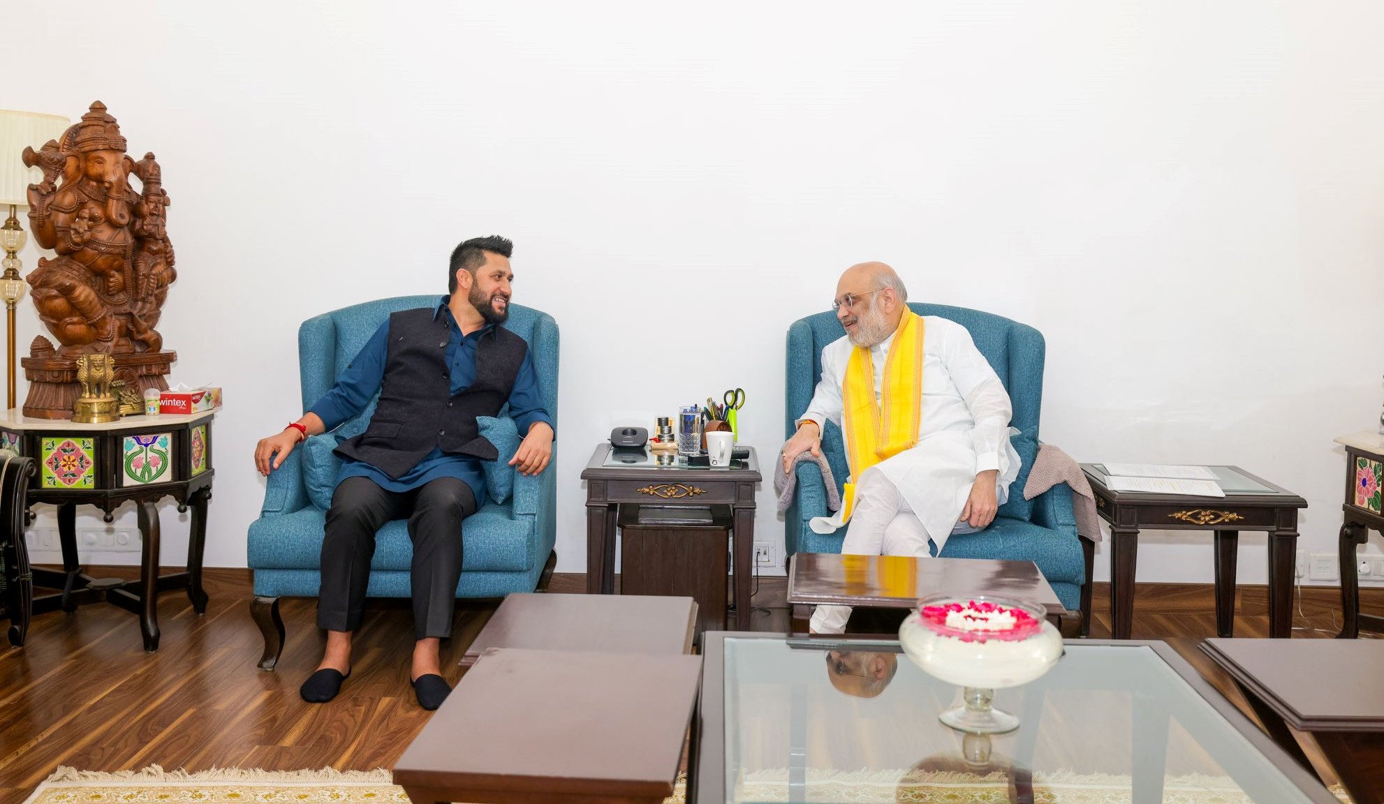 रास्वपा सभापति रवि लामिछाने र भारतीय गृहमन्त्री अमित शाहबीच नयाँ दिल्लीमा भेटवार्ता